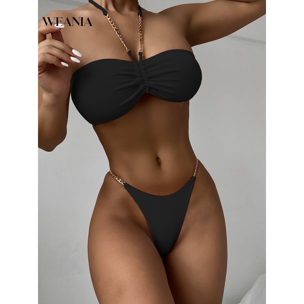 Bộ Bikini 2 MảNh MàU Trơn QuyếN Rũ Cho Nữ