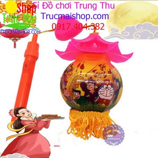 Lồng đèn trung thu đình 2 mái dùng pin có đèn nhạc thiếu nhi