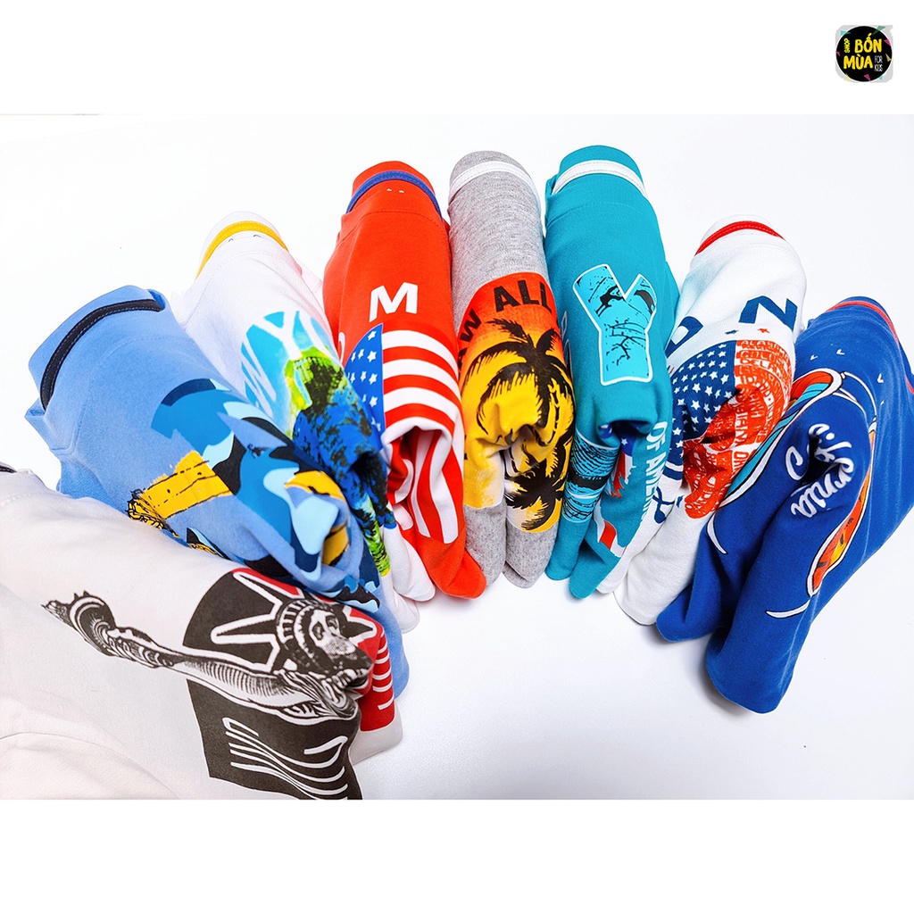 Đồ Bộ Dài Tay Cho Bé Trai Size Đại 20-45kg 🍇🍇 Bộ Thun Cotton Dài Tay Bé Trai - Shop Bốn Mùa