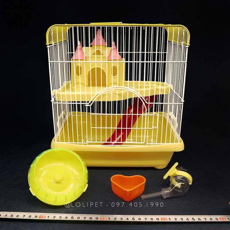 Lồng hamster lâu đài cao cấp sang trọng, đầy đủ phụ kiện