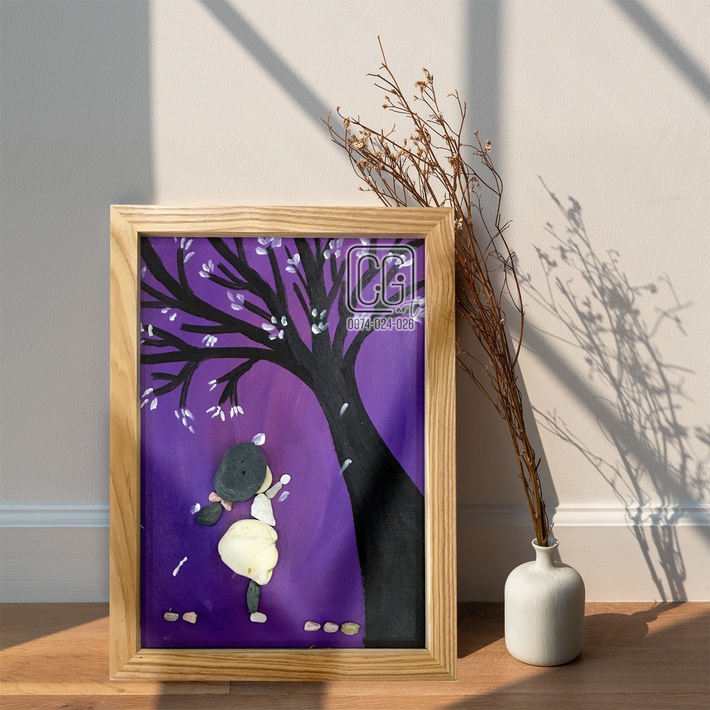 Tranh treo tường trang trí CHIGI ART handmade quà tặng ý nghĩa từ sỏi