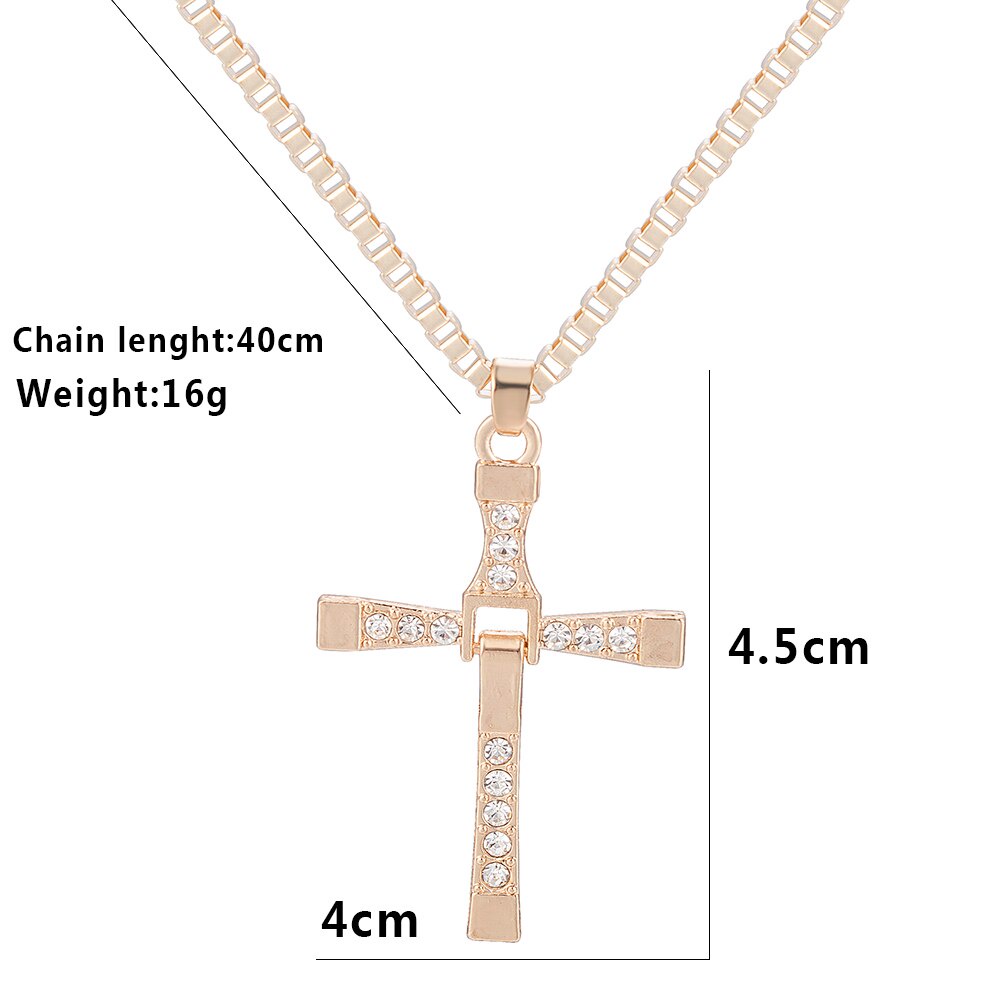 Dây ChuyềN MặT HìNh Chữ ThậP ĐíNh Kim Cương Giả ThờI Trang Cho Nữ