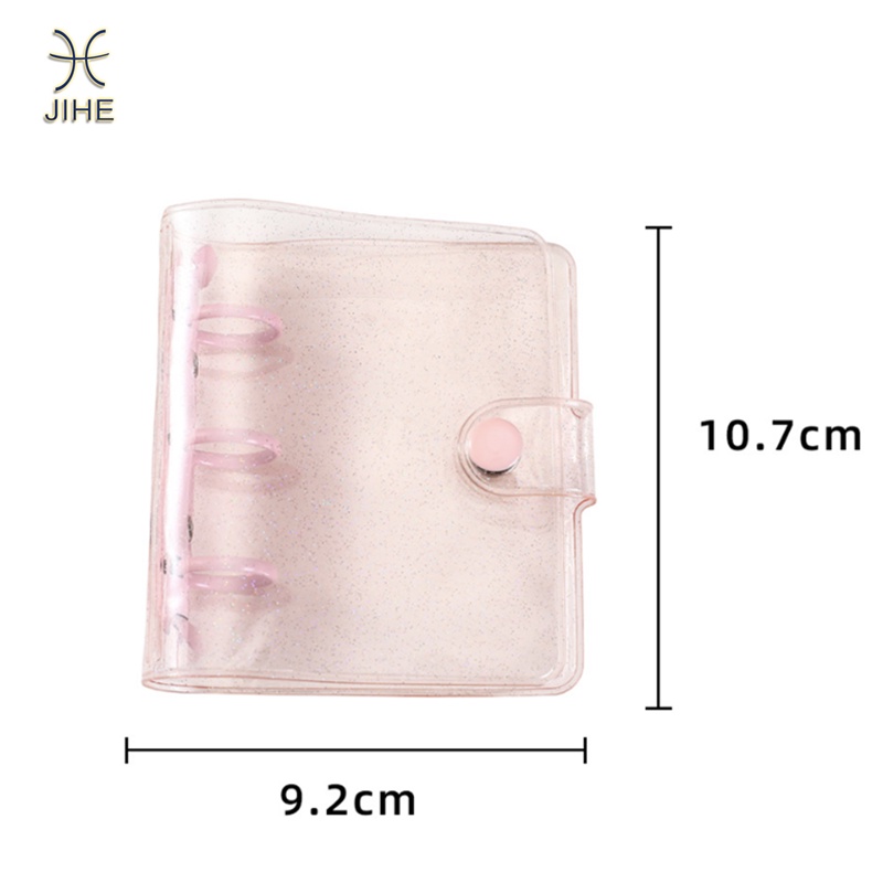 【JIHE】Sổ tay mini ba lỗ bằng PVC trong suốt in hình BTS phong cách Hàn Quốc