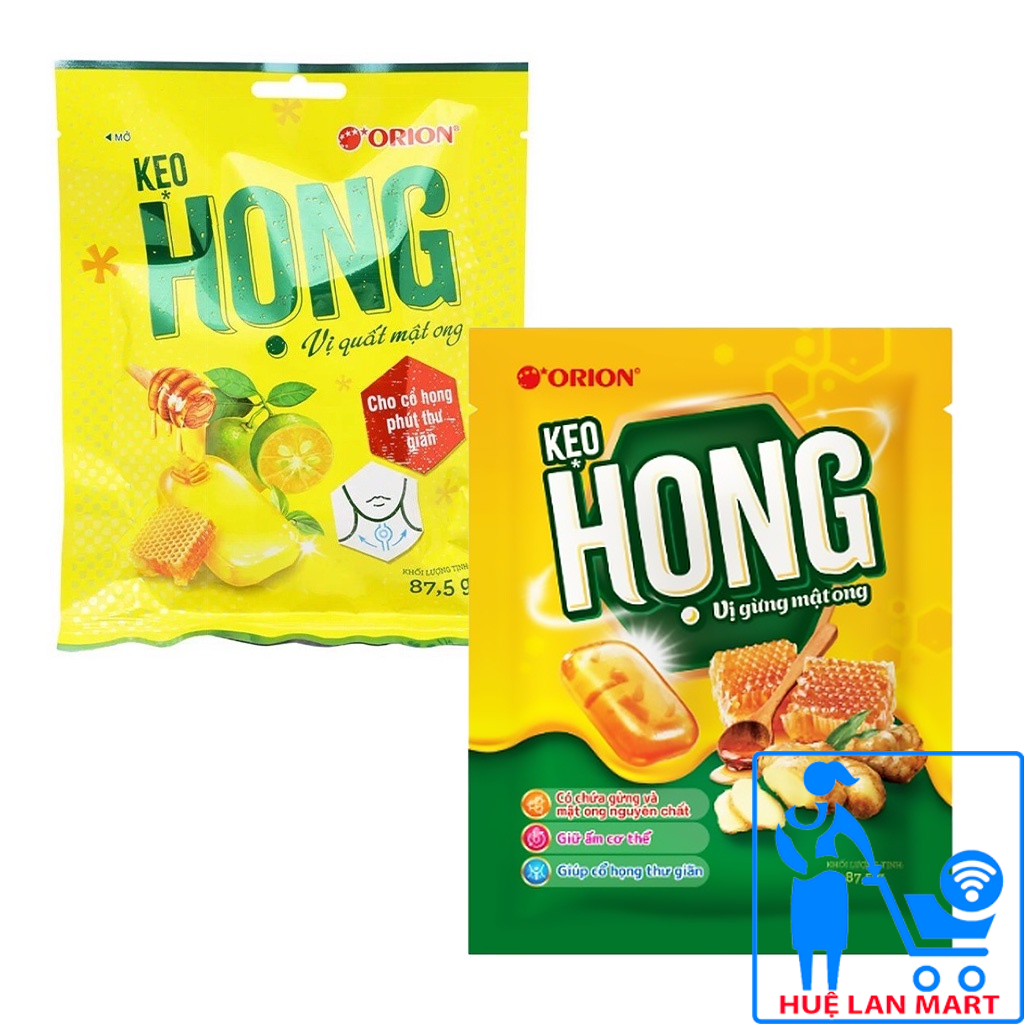 Kẹo Họng vị Quất mật ong/Gừng mật ong Orion - gói 87,5g