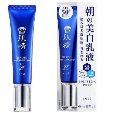NHŨ TƯƠNG DƯỠNG NGÀY TRẮNG DA KOSE SEKKISEI WHITE UV EMULSION SPF50+/PA++++(35g)