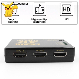 Thiết bị chia âm thanh video 4K Ultra HD HDMI 3 đầu vào sang 1 đầu ra chất lượng cao