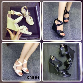 Giày cao gót sandal đế xuồng 7 phân