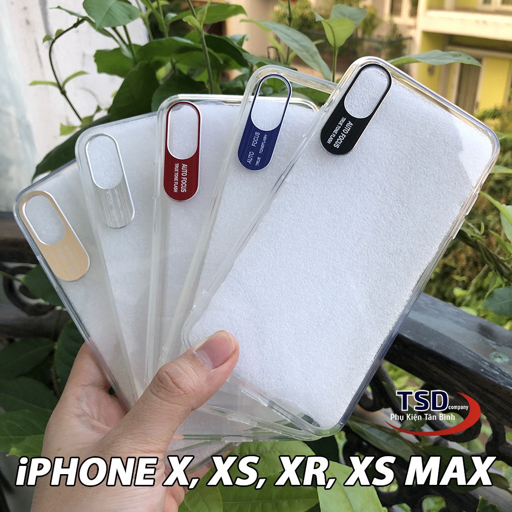 Ốp Lưng iPhone X, XS, XR, XS MAX Viền Nhôm Bảo Vệ Camera Siêu Đẹp