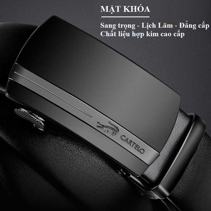 [Video SP Thật] Thắt lưng nam da bò Cartelo cao cấp TL-111i