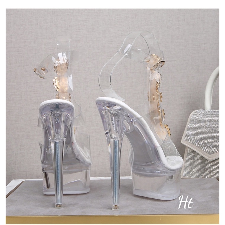 ❤️ Sangdal mika gắn đá siêu xinh, gót nhọn 15cm. Hàng quảng châu full box