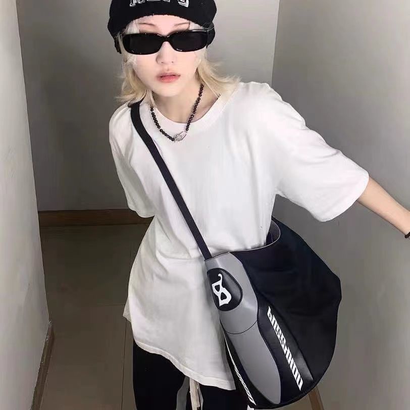Túi Tote Đeo Chéo Màu Đen Thể Thao Đa Năng
