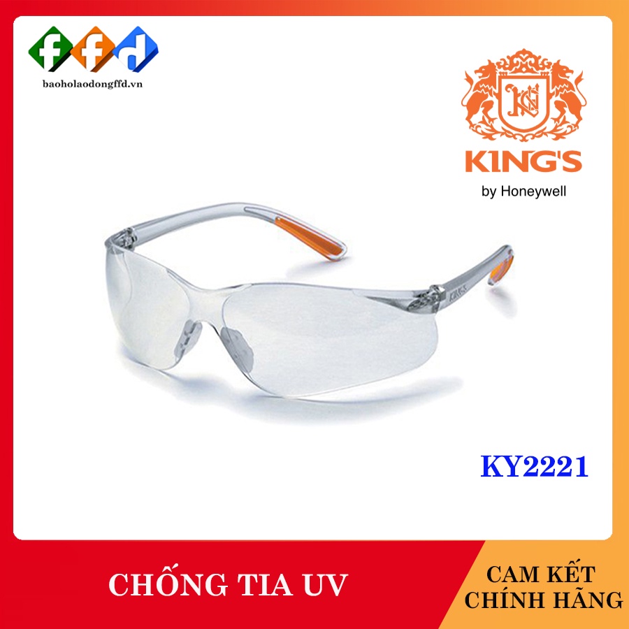 Kính bảo hộ Kings KY2221 chống bụi, tia UV, chống trầy xước đọng sương Mắt kính bảo vệ mắt đi xe máy, lao động