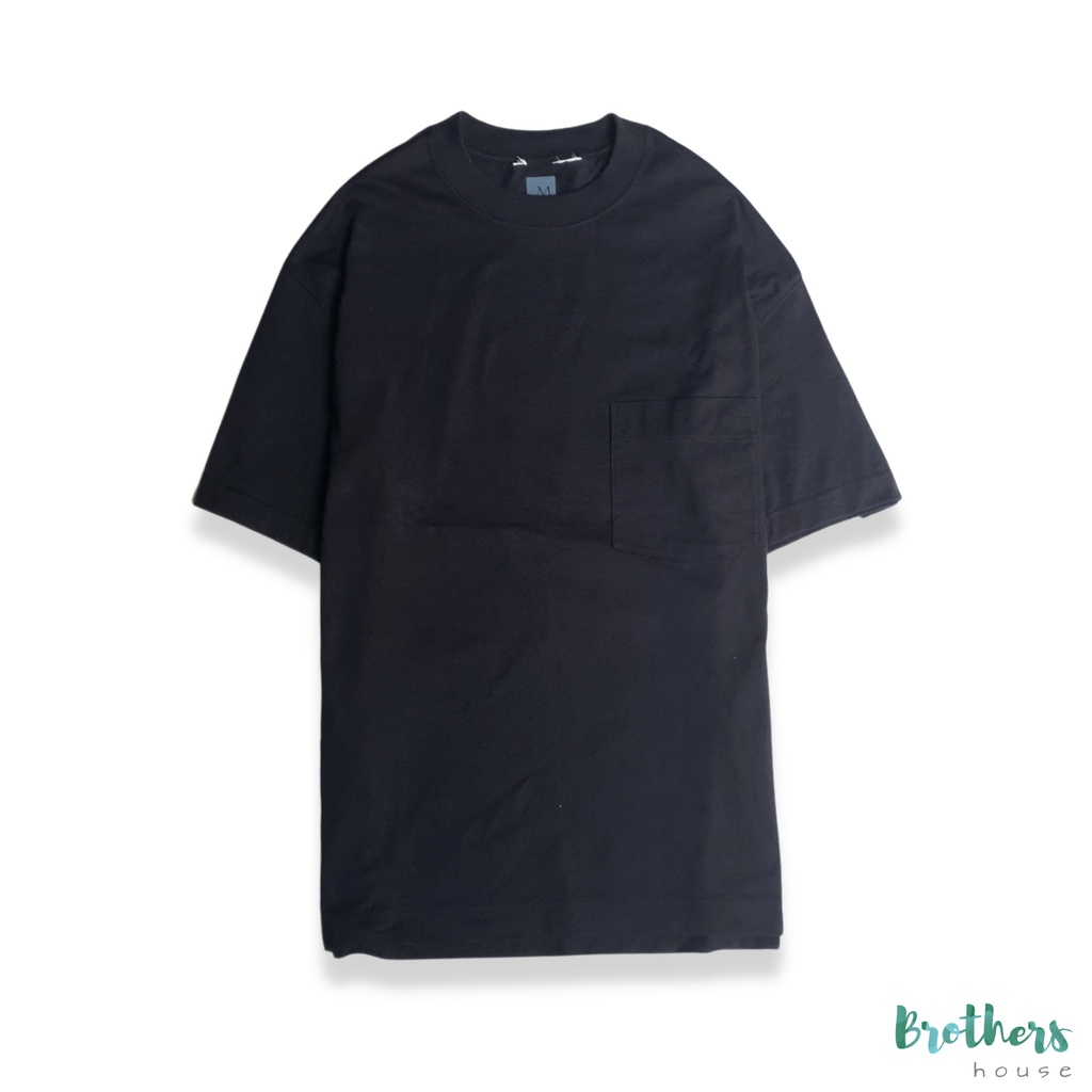 |Xịn siêu sale| Áo thun nam oversize Uniqlo phối túi, vải cotton dày dặn lên dáng bao đẹp