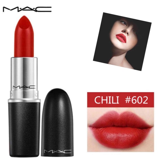 Son ᴍᴀᴄ chính hãng, Son mac chili, màu đỏ cam, full size - Hakio.offical | BigBuy360 - bigbuy360.vn