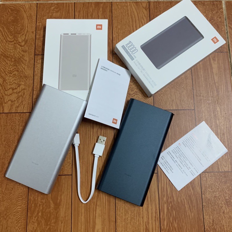 Sạc Dự Phòng Xiaomi , Sạc dự phòng dung lượng 10.000mah 2 cổng sạc USB , 1 Cổng type C , Sạc nhanh đầu vào 1 chiều 18w