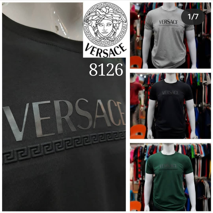 Áo Thun Nam In Chữ Versace 006 Màu Xám Thời Trang Cao Cấp