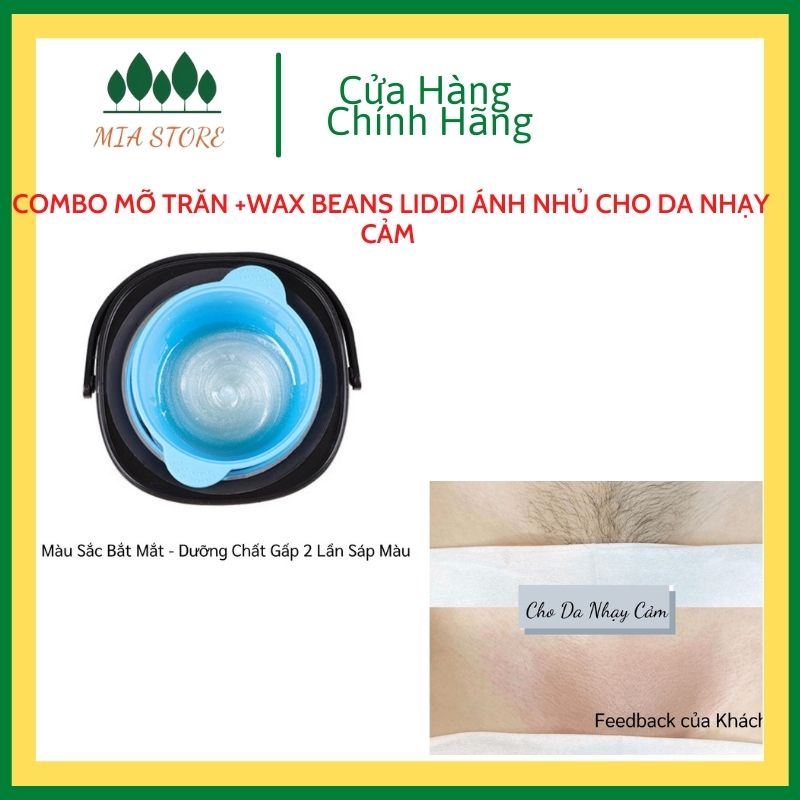 Sáp Wax Lông Liddi Ánh Nhủ Dùng Cho Da Nhạy Cảm Wax Sạch Các Các Loại Lông Nách Tay Chân Vùng Bikini Vùng Ria Mép Body