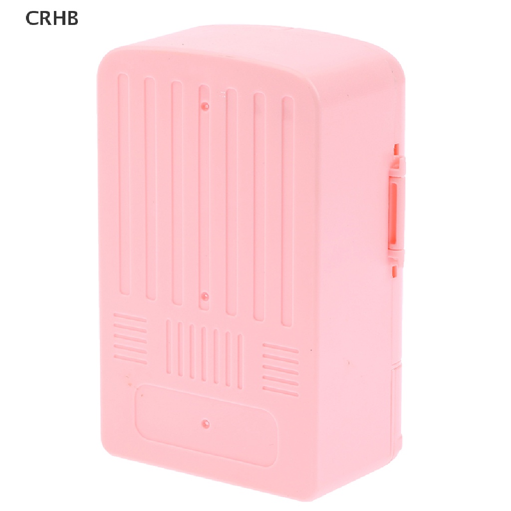 Tủ Lạnh Mini Màu Hồng Xinh Xắn Cho Nhà Búp Bê Tỉ Lệ 1 / 12 Mới