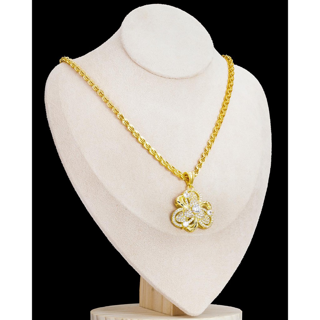 Dây chuyền nữ mạ vàng 18K UHA kiểu dáng sang trọng M1082149-130