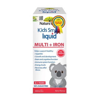 Bổ sung vitamin tổng hợp và sắt Nature's Way Kids Smart Liquid Multi + Iron nội địa ÚC 200ml