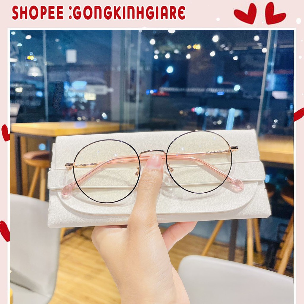 Kính gọng mảnh tròn nam nữ Emilie eyewear chất liệu kim loại phụ kiện thời trang 72323 | BigBuy360 - bigbuy360.vn