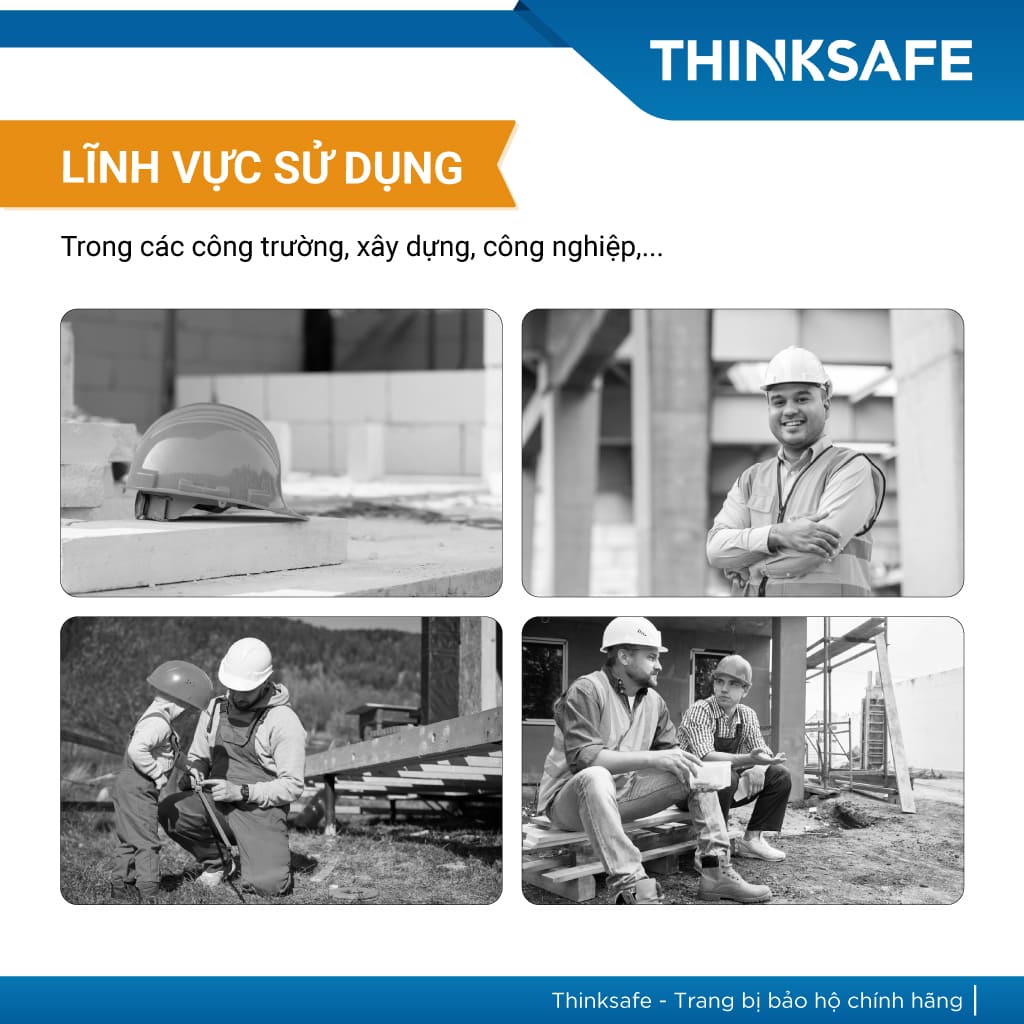 Nón bảo hộ KUKJE IV sử dụng nhựa ABS cao cấp có mút xốp cách nhiệt, Mũ bảo hộ lao động Hàn Quốc - THINKSAFE