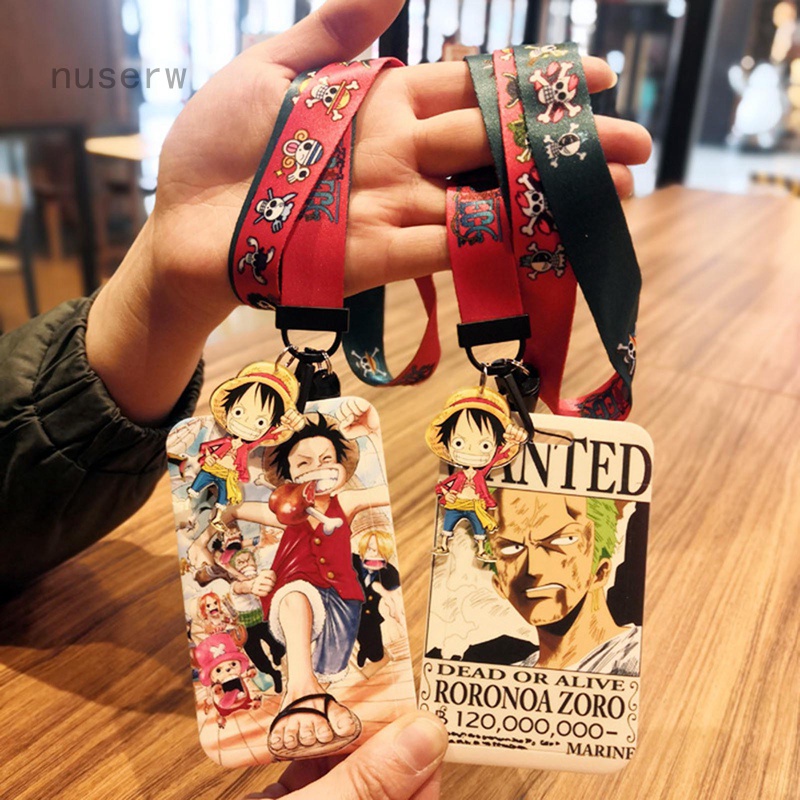 Bao đựng thẻ có dây đeo cổ in hình Anime One Piece