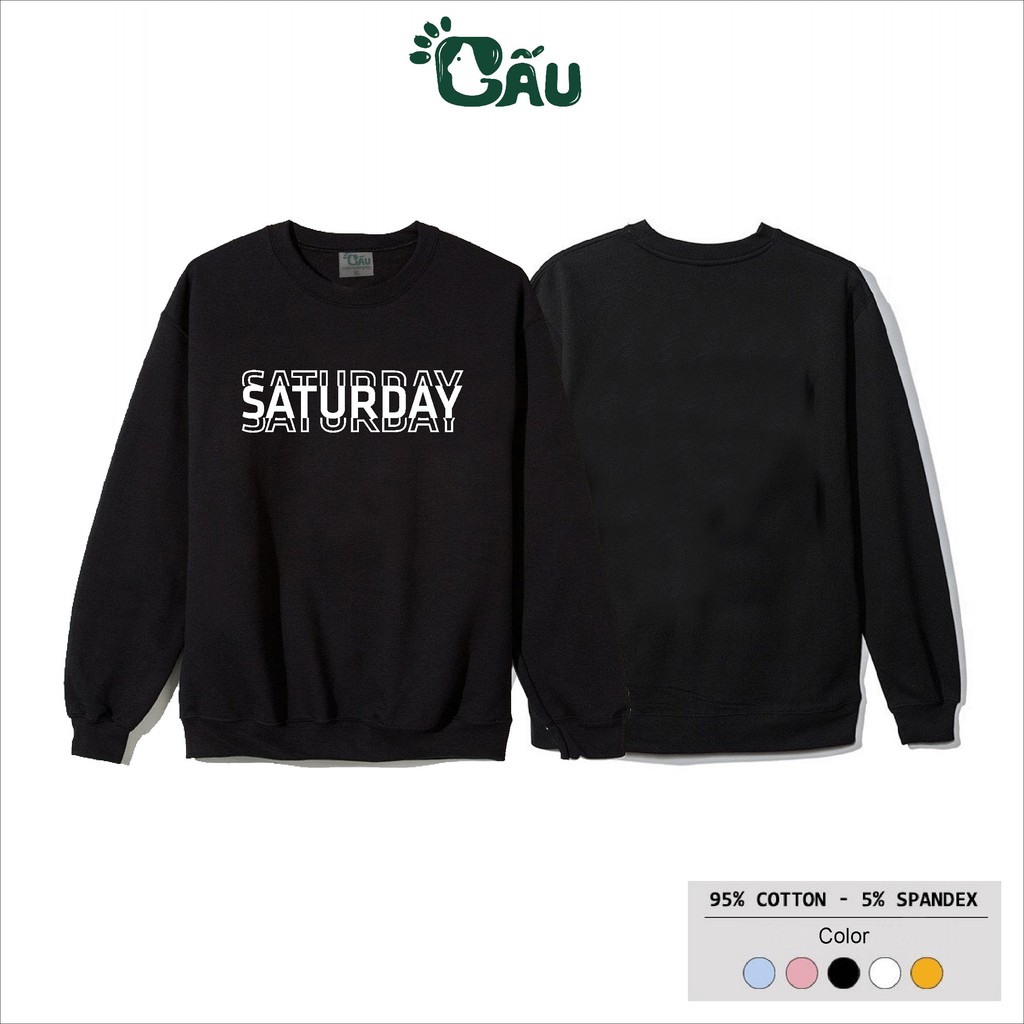 Áo sweater men194 vải co dãn, dày dặn mềm mịn form rộng  -SW SATURDAY | BigBuy360 - bigbuy360.vn