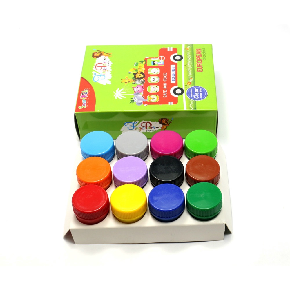 Màu Nước Finger Paint 12 màu, 15 ml/ màu - Smart Kids - SK-131 - 8935276420424