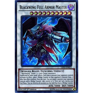 Thẻ Bài Yugioh: Blackwing Full Armor Master - LED3-EN023 - Ultra Rare 1st Edition