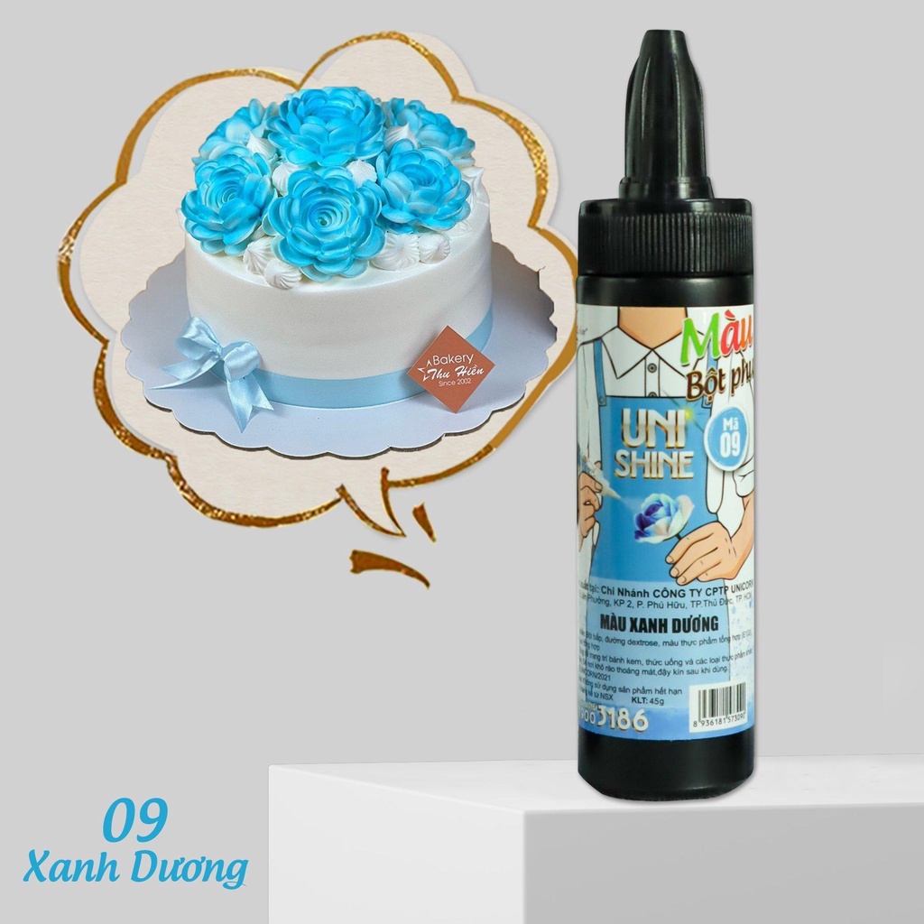 Màu phun bột thực phẩm Unicorn 45g ⚡ GIÁ SỐC ⚡ tạo màu thực phẩm món ăn, thức uống, bánh kẹo