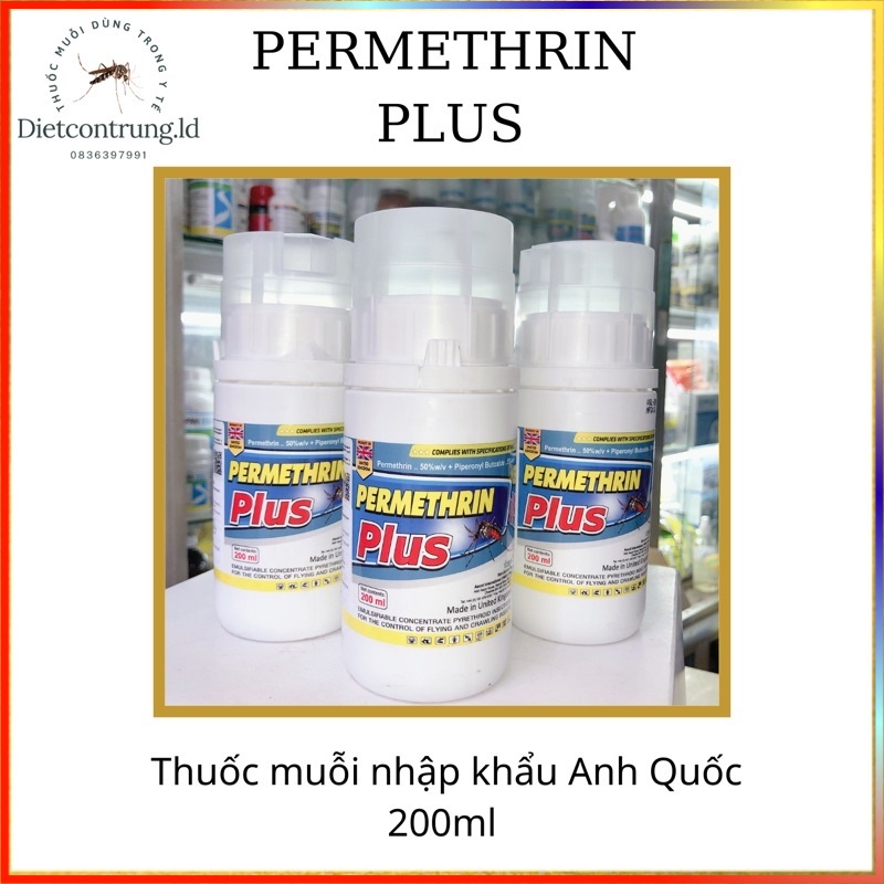 Thuốc diệt côn trùng nhập khẩu Permethrin Plus 200ml .
