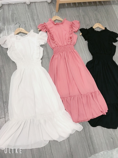 Đầm maxi 2 bèo đuôi cá siêu xinh (hình thật+video) | BigBuy360 - bigbuy360.vn