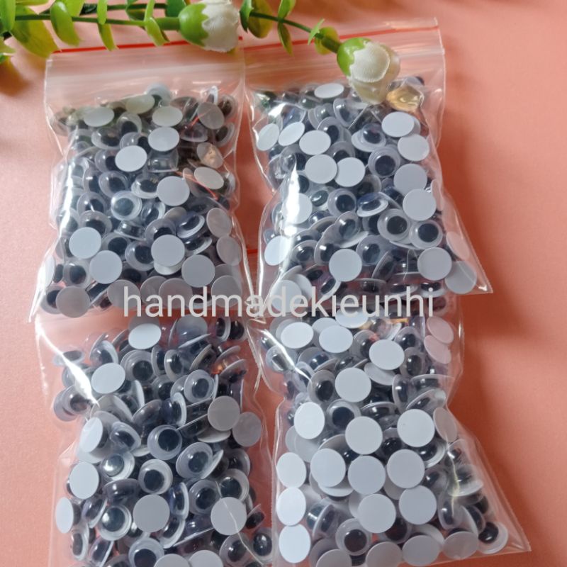 100 CHIẾC  MẮT THÚ - SIZE 8mm - 10mm gắn thú nhồi bông, hình trang trí các loại