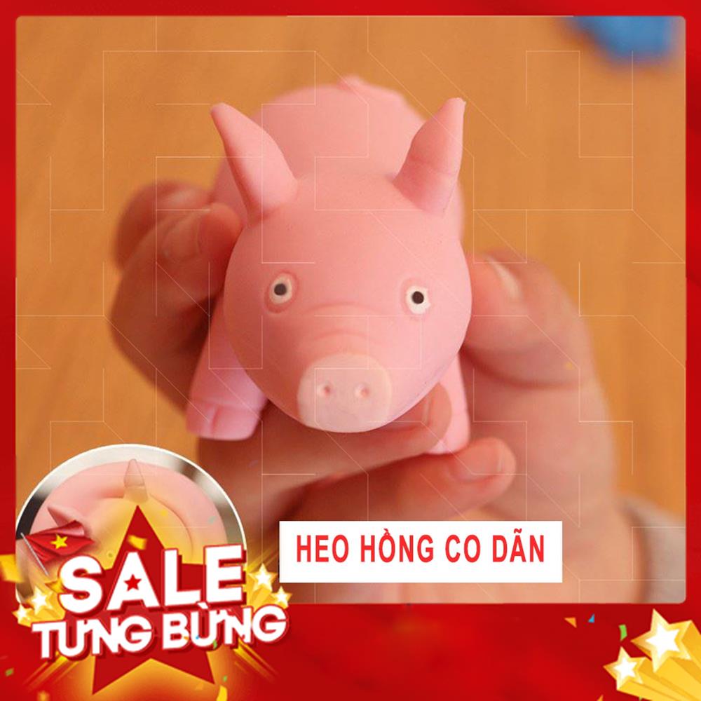 Chó Pug Xả Stress, Heo Hồng, Sóc Trốn gốc cây Silocon co dãn dẻo dai, Đồ Chơi nắn bóp Silicon Thư Giãn MSP55539