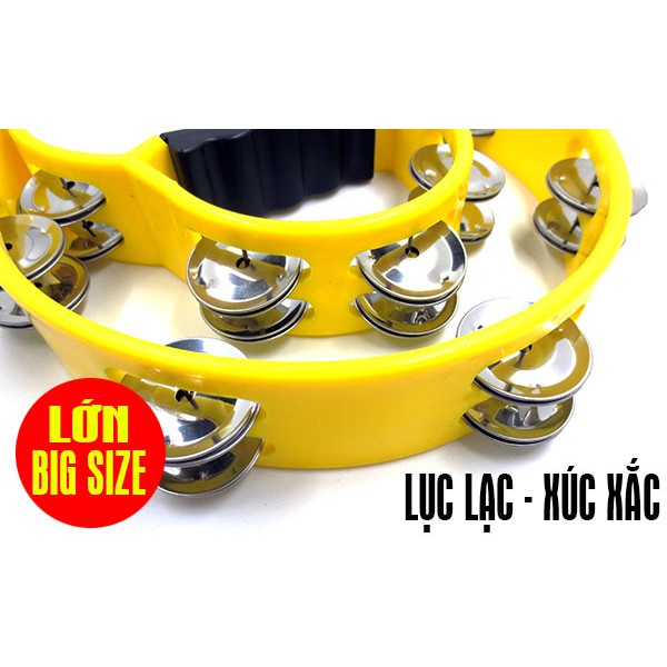 Lục lạc xúc xắc gõ bo nhựa lớn big size (Màu Vàng)