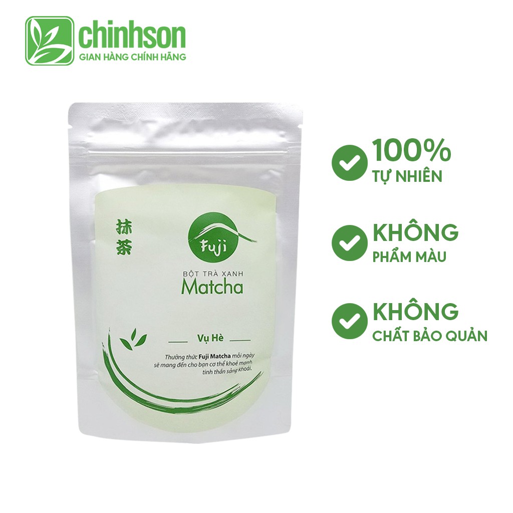 Bột Trà Xanh Nguyên Chất Fuji Matcha Vụ Hè 100g - Hàng Chính Hãng, Pha Chế & Làm Bánh | Trà Chính Sơn