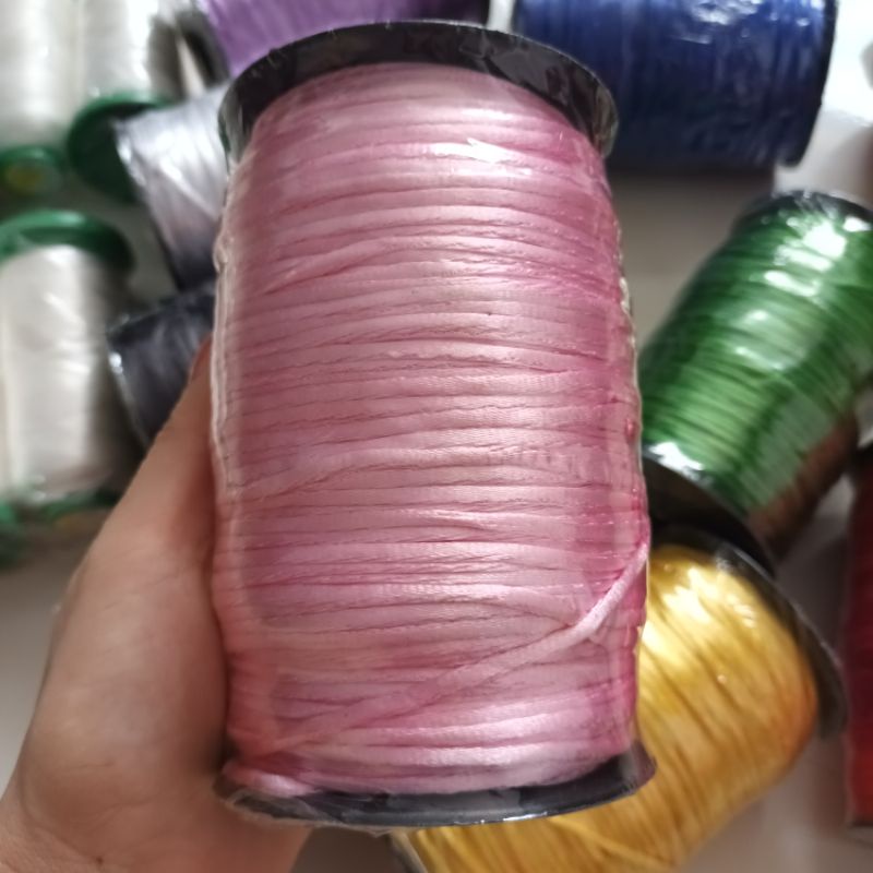 Cuộn dây tim 3mm chất dù bóng 200m nặng 550g làm handmade