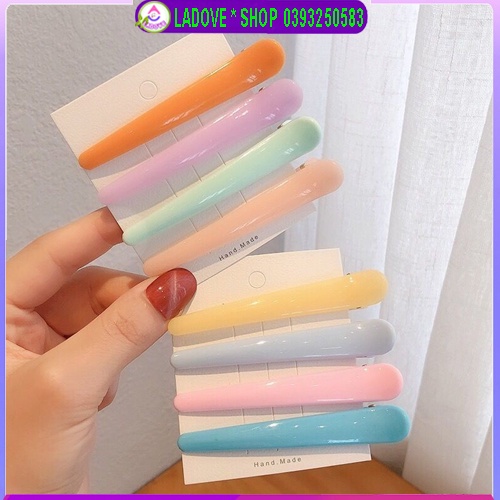Kẹp tóc hàn quốc kiểu dáng mỏ vịt nhiều màu sắc kẹp xinh xắn