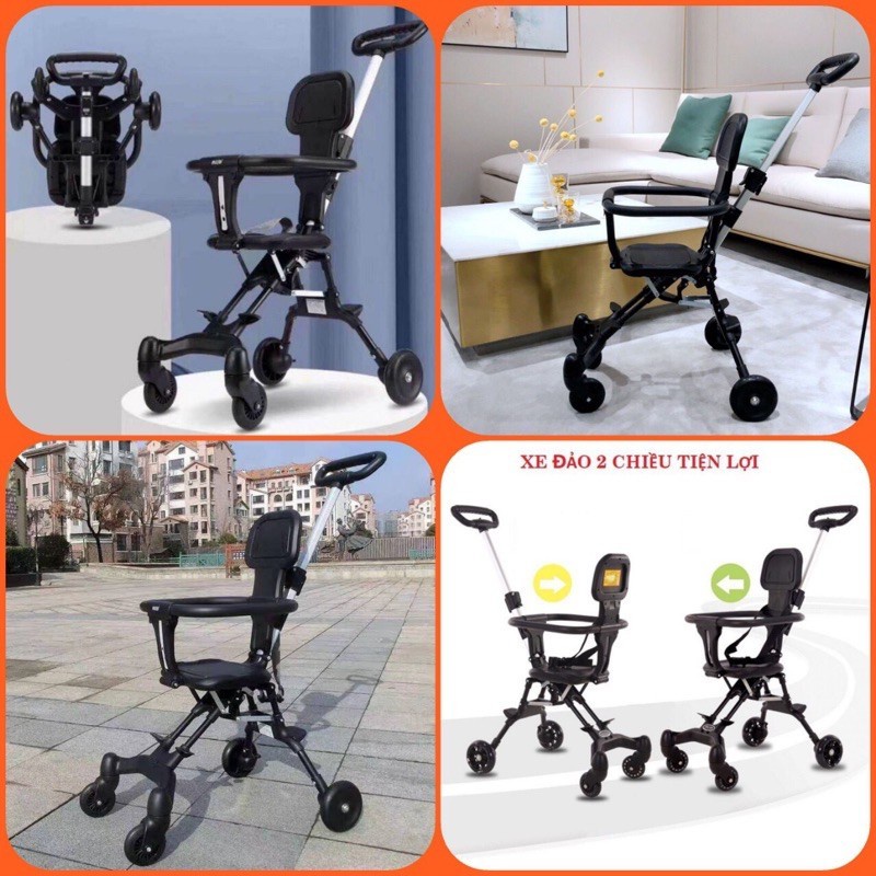 Xe đẩy cho bé, Xe đẩy gấp gọn em bé đi du lịch siêu gọn nhẹ