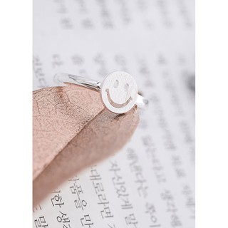 NH018 Nhẫn bạc Thái 925 mặt cười