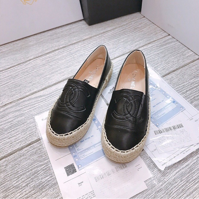 Giày slip on da mịn viền cói hàng đẹp - 2P