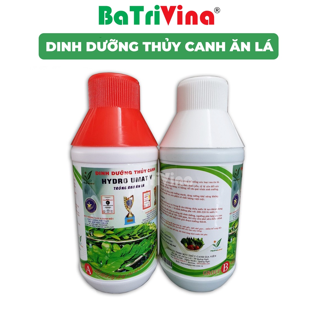 1 lít dinh dưỡng thủy canh Hydro Umat V trồng rau ăn lá, tuyệt đối an toàn cho cây trồng và người sử dụng