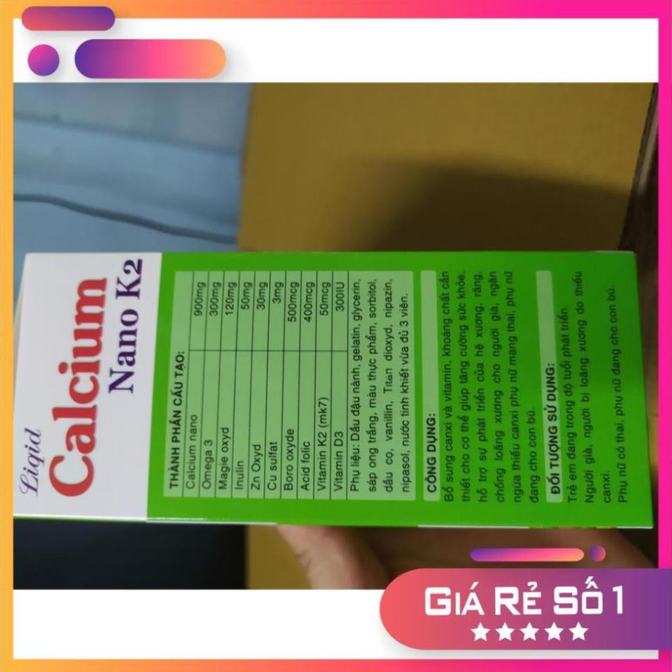 TPCNBlueStar BỔ SUNG Canxi  CALCIUM NANO k2 Chống Còi Xương, Loãng Xương hộp hàng chính hãng 100%