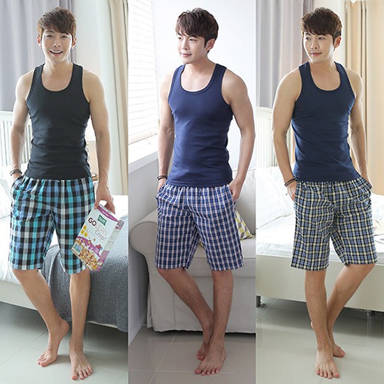 Quần Short Nam Caro - Vải Cotton mặc nhà thoáng mát