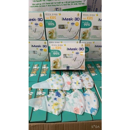 Khẩu trang 3D trẻ em Duy Khánh 2-6t hộp 50 cái (chuyên sỉ)