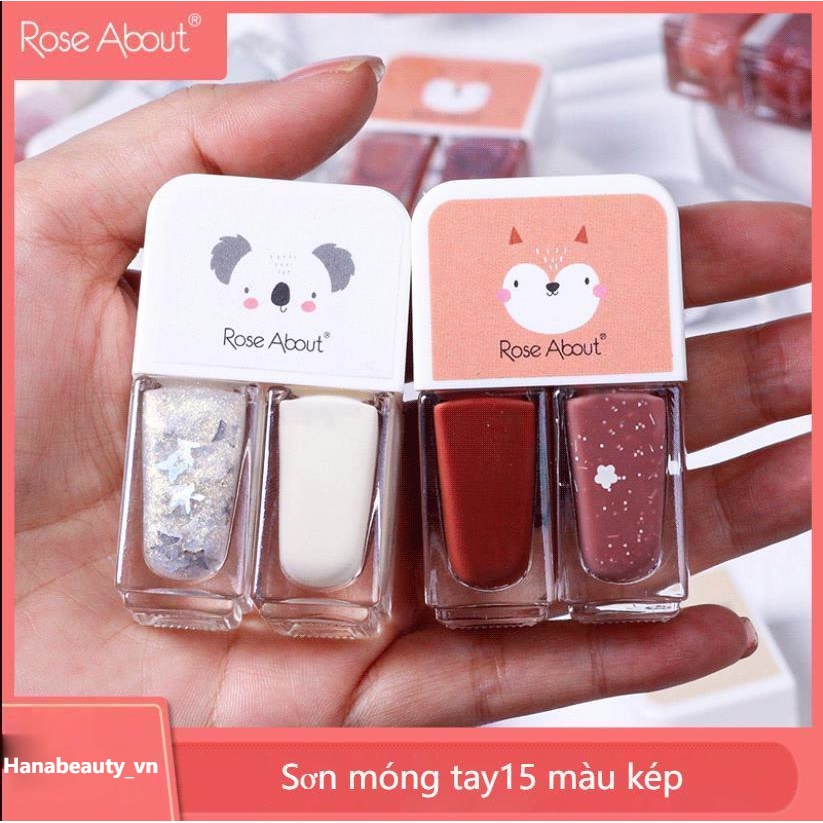 Sơn gel MÀU KÉP ROSE ABOUT mẫu mới 15 màu dễ thương dễ sử dụng nội địa Trung