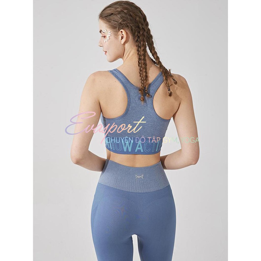 Set đồ tập gym ACTIVE tập yoga,aerobic nữ EVA Sport vải dệt kim ,co giãn tốt, mặc ôm dáng, nâng mông, tôn vòng 3