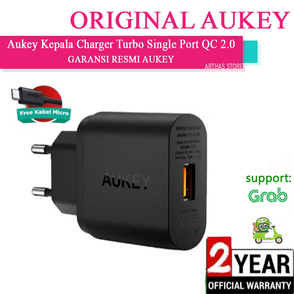 Bộ sạc nhanh 18W QC2.0 Aukey Qualcomm