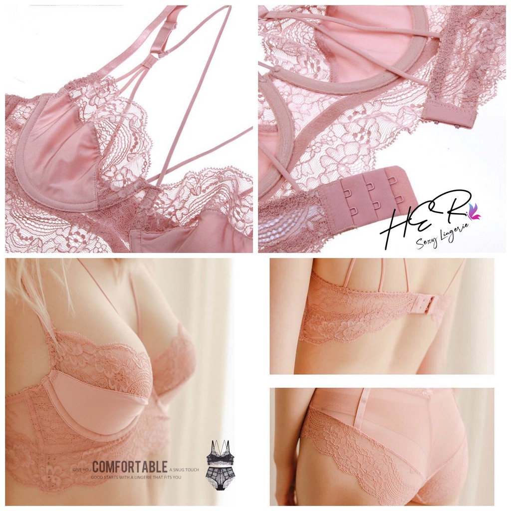 Bộ Đồ Lót Ren Lưới V.I.C Có Gọng Không Đệm Siêu Mỏng Aqua Exotic S078 | BigBuy360 - bigbuy360.vn